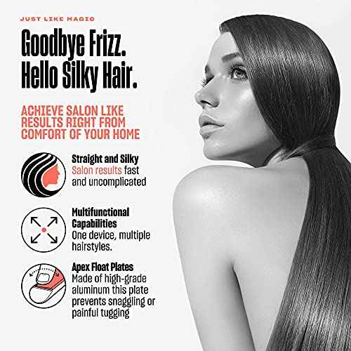 Bekind Apex 2-in-1 Hair Straightener Flat Iron | 1¡° 460¡ÆF Straightener and Curler for All Hairstyles | UltraSmooth Tech | 15s Fast Heating & Temp Memory | Gift Set for Girls Women (Apex Peach)