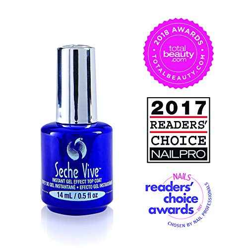 Seche Vive Gel Effect Top Coat 0.5oz, boxed