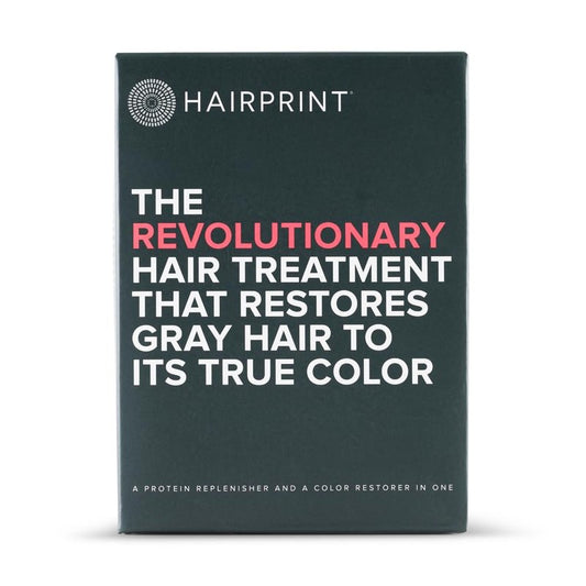 Hairprint True Color Restorer in Brown | Patented for Restoring Gray Hair | Replenishes Natural Pigment | Adds Body, Strength, & Texture | At-Home Treatment | Dye-Free & Non-Toxic