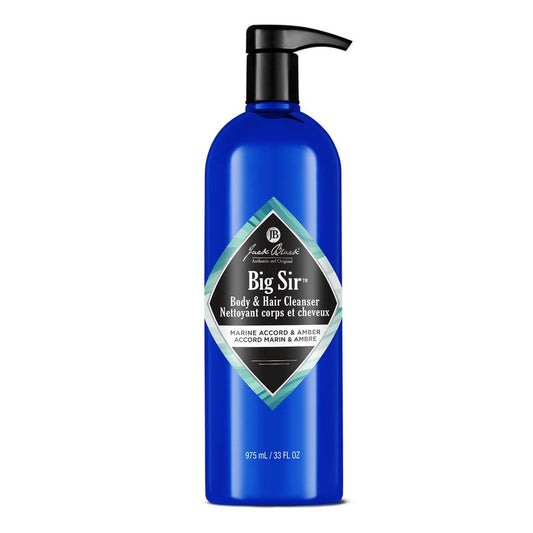 Jack Black Big Sir Body & Hair Cleanser, 33 Fl Oz – Marine Accord & Amber – Mens Body Wash, Mens Shampoo, Skin Care, Hair Care, Dual-Purpose Body Wash Men, Sulfate–Free