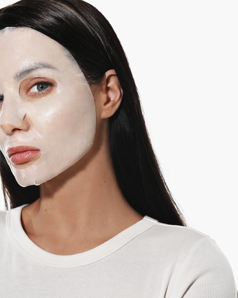 Hydro Cellulose Facial Sheet Masks - 5 Pack of Natural Ingredients for Deep Hydration & Radiance