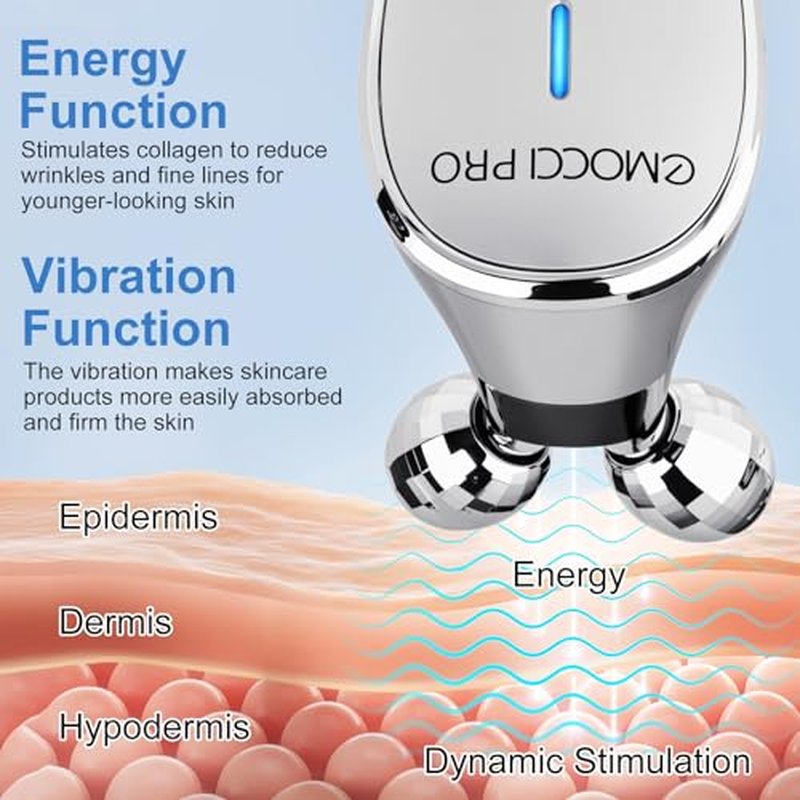 Facial Massager Electric Face Lift Device Sculpting Tool Double Chin Reducer Eliminator for Women Facial Rollers Luminesce Glow Gua Sha Tools For Face Neck Sculptor Roller for Wrinkles and Lifting