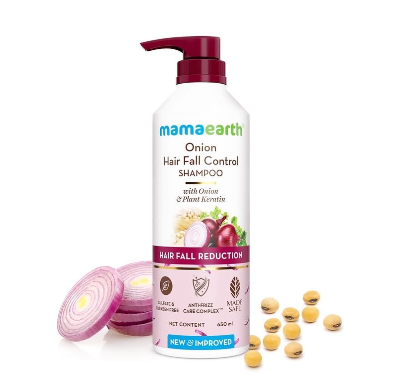 MAMAEARTH Onion Shampoo with Onion & Plant Keratin 21.98 Fl Oz (650ml)