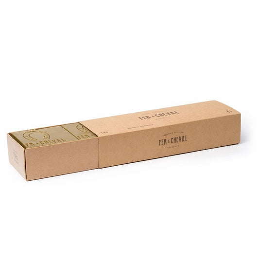 Fer à Cheval Authentic Savon De Marseille Soap Bar, Olive Bar Slices 6 pieces 1 kg/35.5 oz, Natural Plant-Based, Hypoallergenic Cubes with French Olive Oil