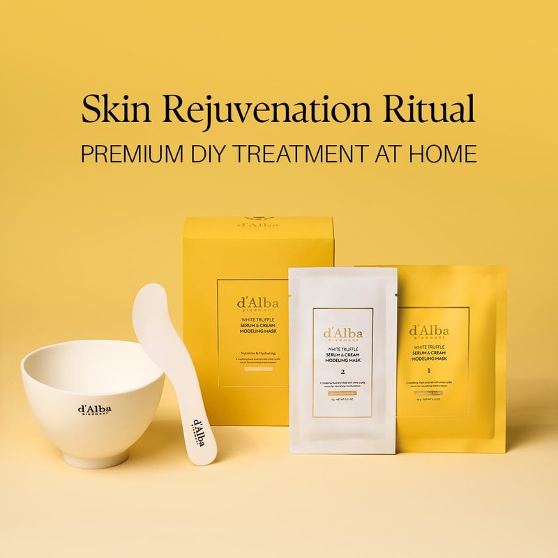 d'alba White Truffle Serum & Cream Modeling Mask - Deep Hydration & Firming Korean Skincare Treatment