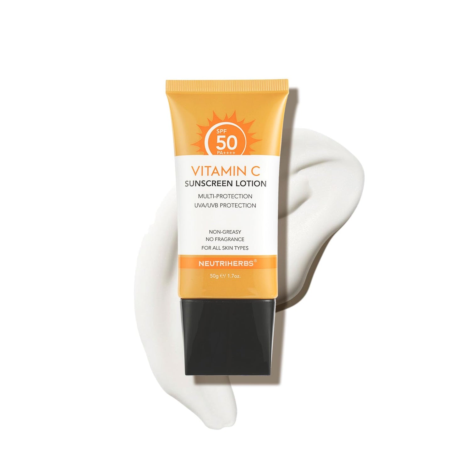 NEUTRIHERBS Sunscreen Tinted SPF 50 Face & Body PA++++ Sunblock Lotion, Broad Spectrum, Vitamin E & C Face Sunscreen