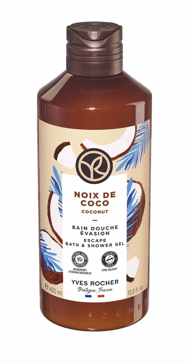 Yves Rocher Bathroom Shower Body Gel Coconut- 400 ml. / 13.5 fl.oz.