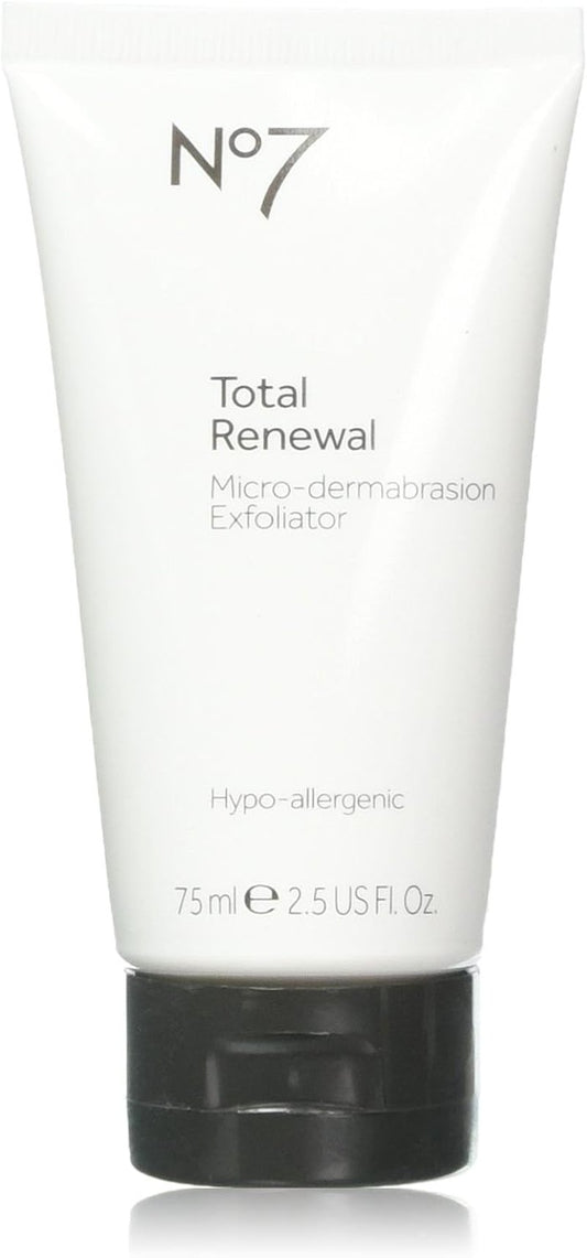 Boots No7 Total Renewal Micro-Dermabrasion Exfoliator - 2.5 Fl. Oz (75 ml) for Radiant Skin