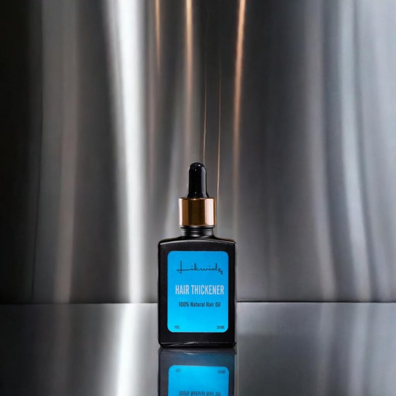 Likwid Rx Hair Thickener Natural Hair Oil, Sesame, Sweet Almond and Castor Oils, Reduces Gray Hair, Strengthens Follicles