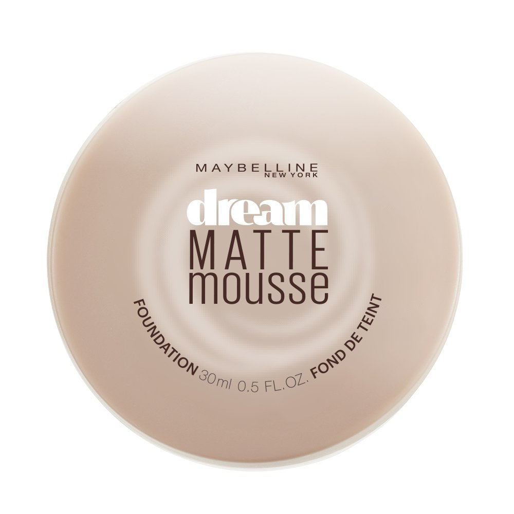 Maybelline New York Dream Matte Mousse Foundation Makeup, Porcelain Ivory, 0.5 Fl Oz (Pack of 2)