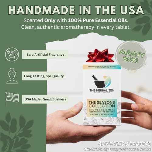 Shower Steamers Aromatherapy Tablets ? Variety Pack - Shower Bombs Aromatherapy Made in USA ? Self Care Gifts for Women and Men ? Natural Essential Oils ? Adult Christmas Stocking Stuffers (8 Pack)