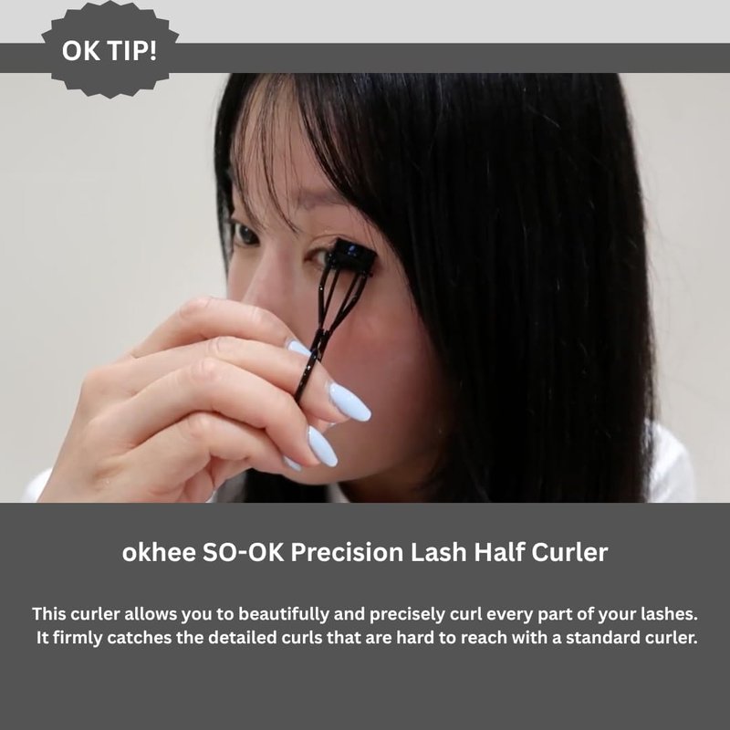 Soo Ador Precision Lash Half Curler - No-Pinch Inner & Outer Corner Eyelash Curler for Detailed Styling