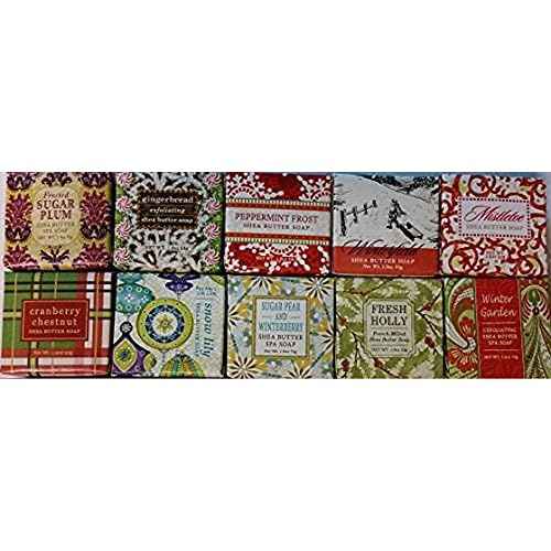 Greenwich Bay Trading Company Holiday Soap Sampler 10 Pack of 1.9oz Bars Only Winter Fragrances - Bundle 10 items