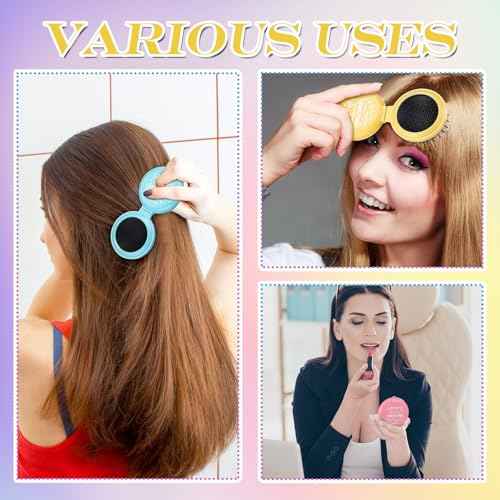 24 Pcs Employee Appreciation Gifts Bulk Folding Travel Brushes Sometimes You Forget You're Awesome Thank You Gifts Travel Mirror Hair Brush for Women Coworker Teacher Staff Team