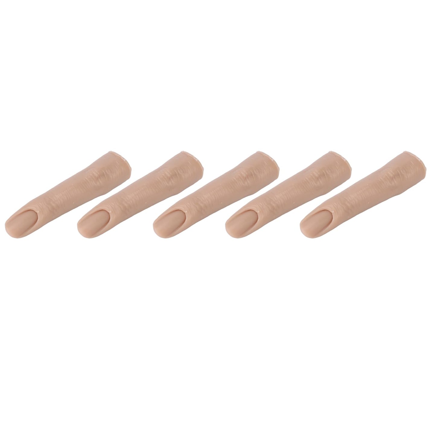 Silicone Joints Nail Finger for DIY Acrylic Nails Practice Flexible Practice Fingers (Dark Skin Color)