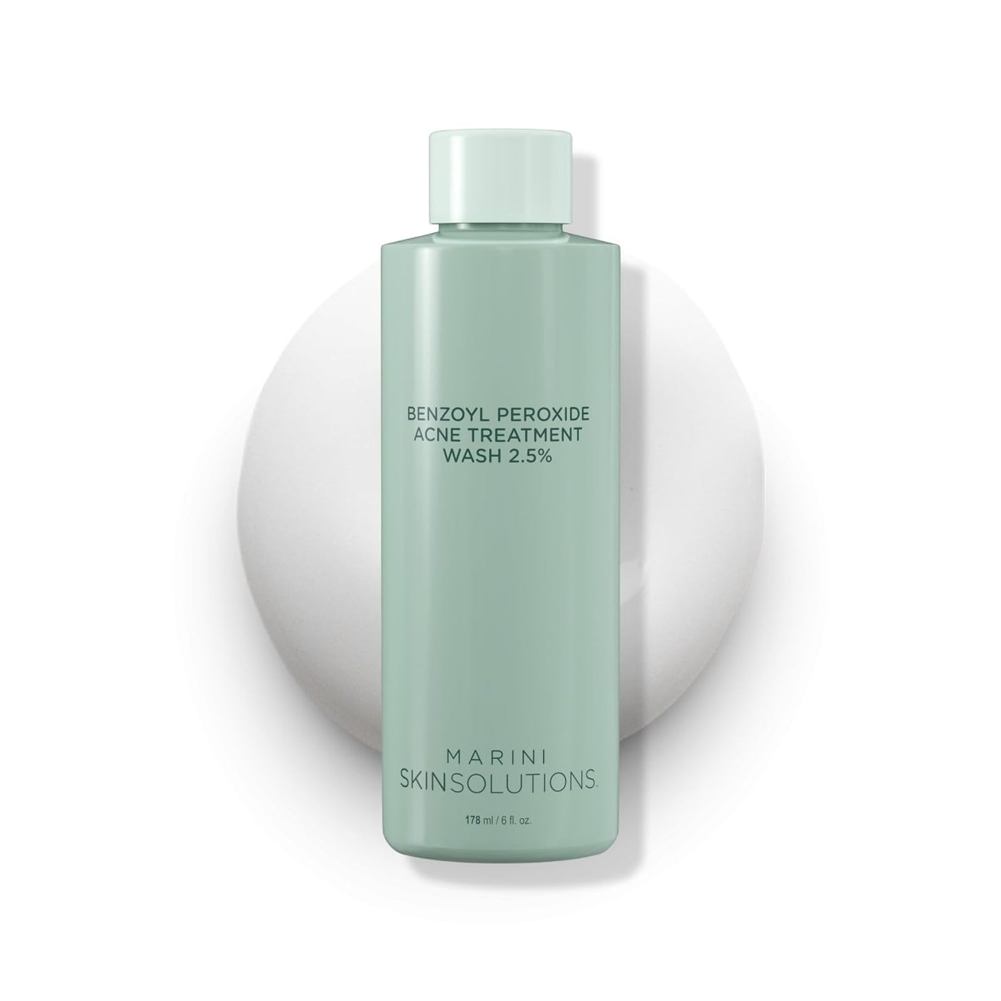 Benzoyl Peroxide Acne Treatment Wash 2.5% - Antibacterial Face Cleanser for Oily Skin | 6 fl oz