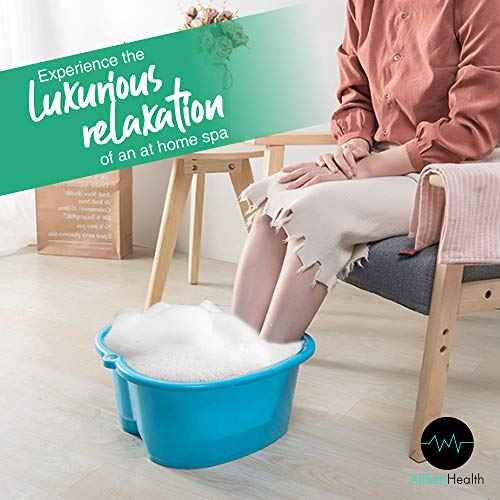 Foot Soaking Bath Basin ? Large Size for Soaking Feet | Pedicure and Massager Tub for at Home Spa Treatment | Callus, Fungus, Dead Skin Remover, Blue