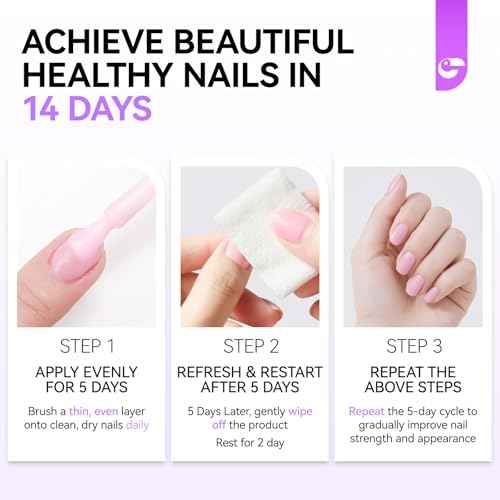 Nail Repair for Damaged NailsProtein: Pink 6 in 1 Natural Nail Strengthener and Growth - Long Lasting Nail Hardener Extra Strong and Growth - Nail Strengthener for Thin Nails and Growth