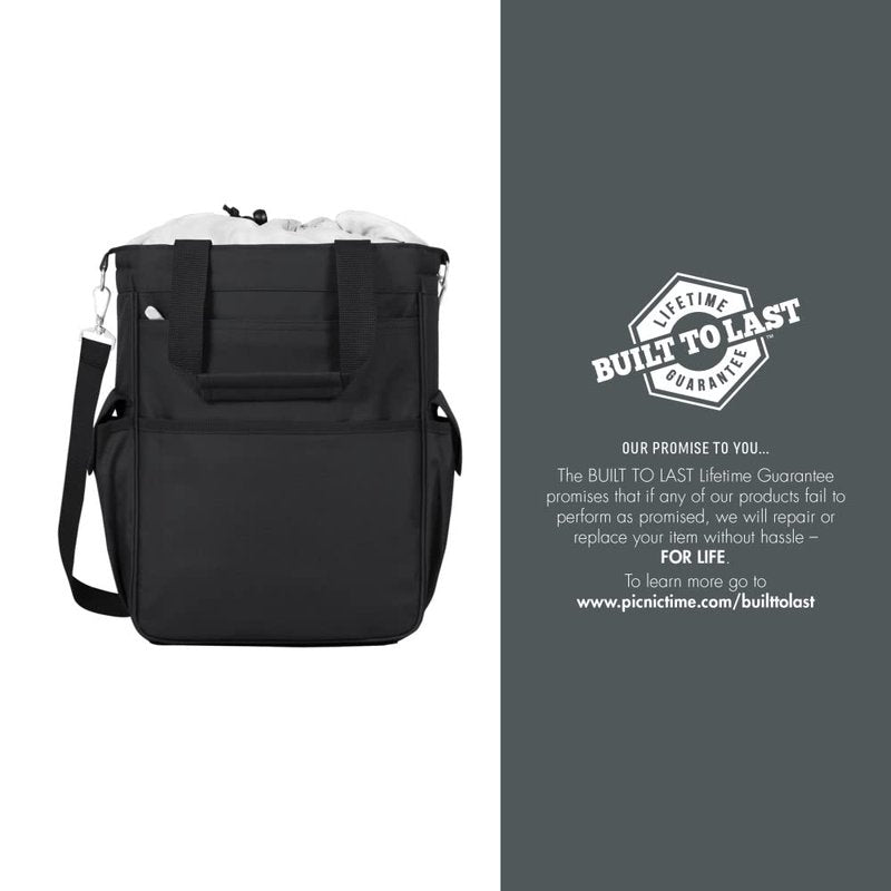 PICNIC TIME Black Las Vegas Raiders Activo Cooler Tote