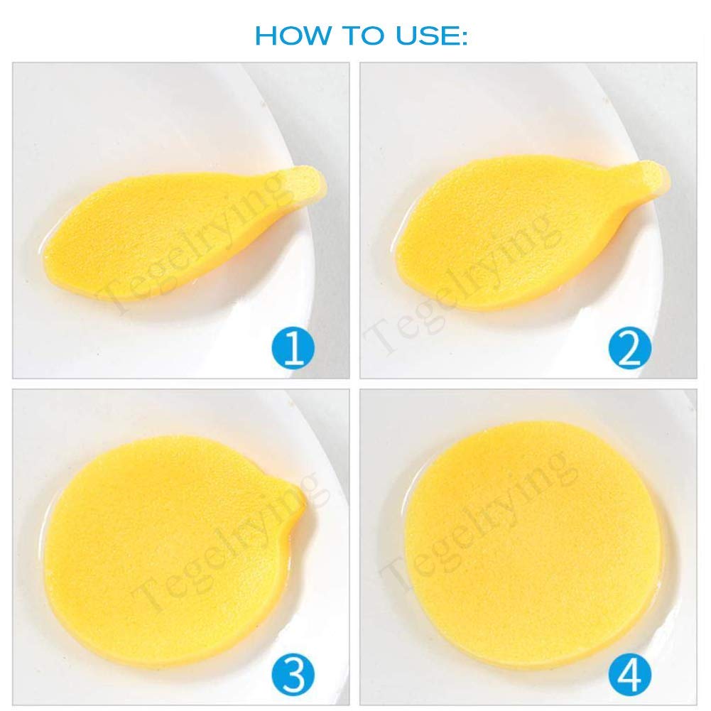 Facial Sponge Compressed,240 Count PVA Professional Makeup Removal Wash Pads Round Face Cleansing Sponge for Women Spa Exfoliating
