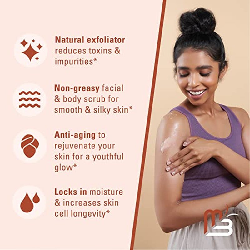 Himalayan Salt Scrub, Face, Foot, and Body Exfoliator with Collagen and Stem Cells Exfoliating Scrub for Toning, Cellulite, and Skin Care by M3 Naturals (Pack of 2)