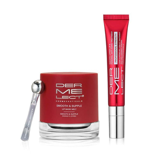 Dermelect The Perfect Pout Kit for ageless, lineless lips (Smooth Upper Lip & Dermelect Smooth & Supple Lip Mask Melt)
