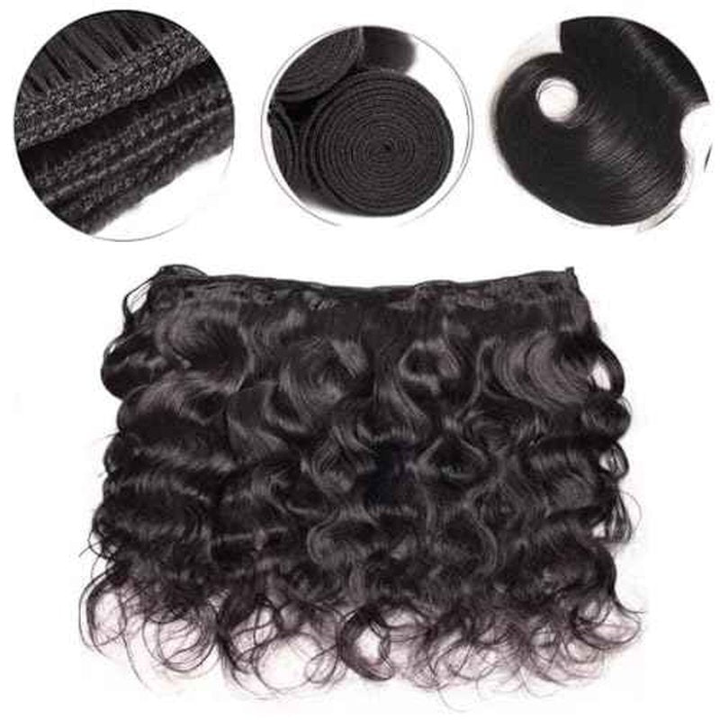 Brazilian Human Hair Bundles 12A Body Wave Bundles Human Hair Unprocessed Brazilian Virgin Hair Weave Bundles Deals Human Hair e Natural Black (black body wave bundles, 18 20 22)