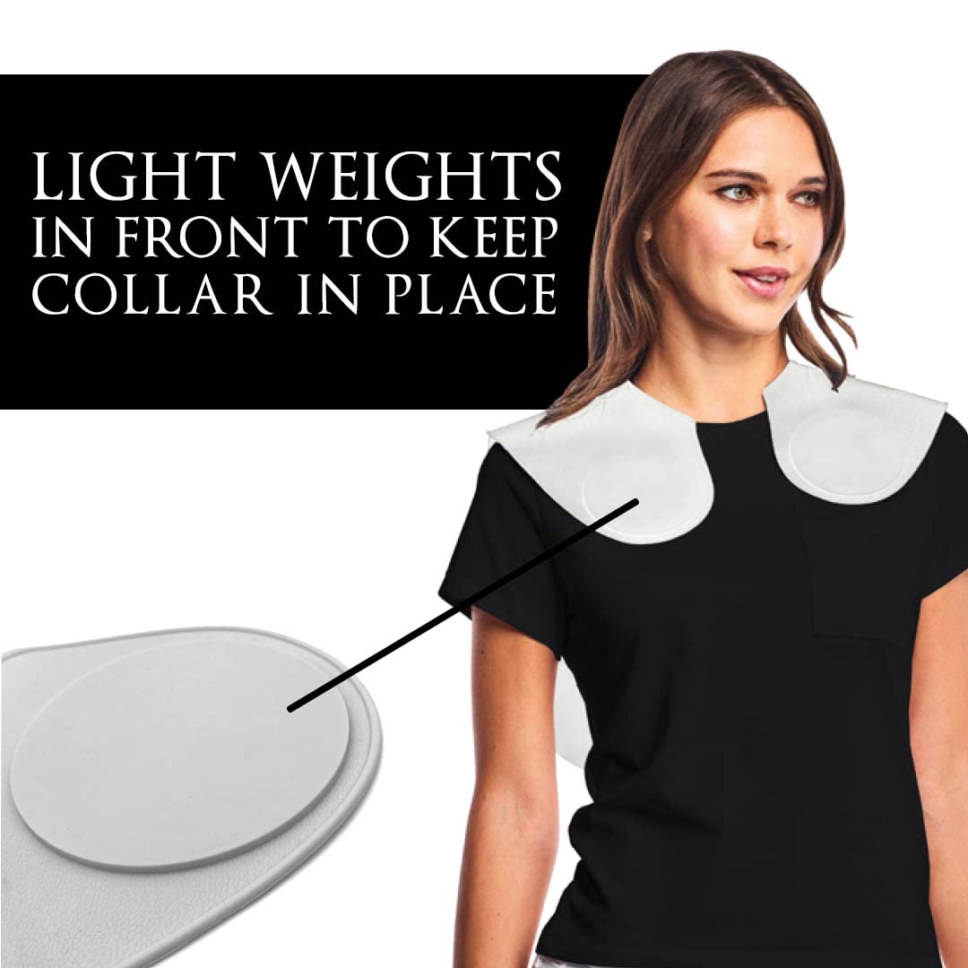 Betty Dain Hair Cutting Guide Collar, Angular and Straight Cutting Guidelines, Weighted Front to Keep Collar in Place, Non-slip, Waterproof Rubber Material, Gray