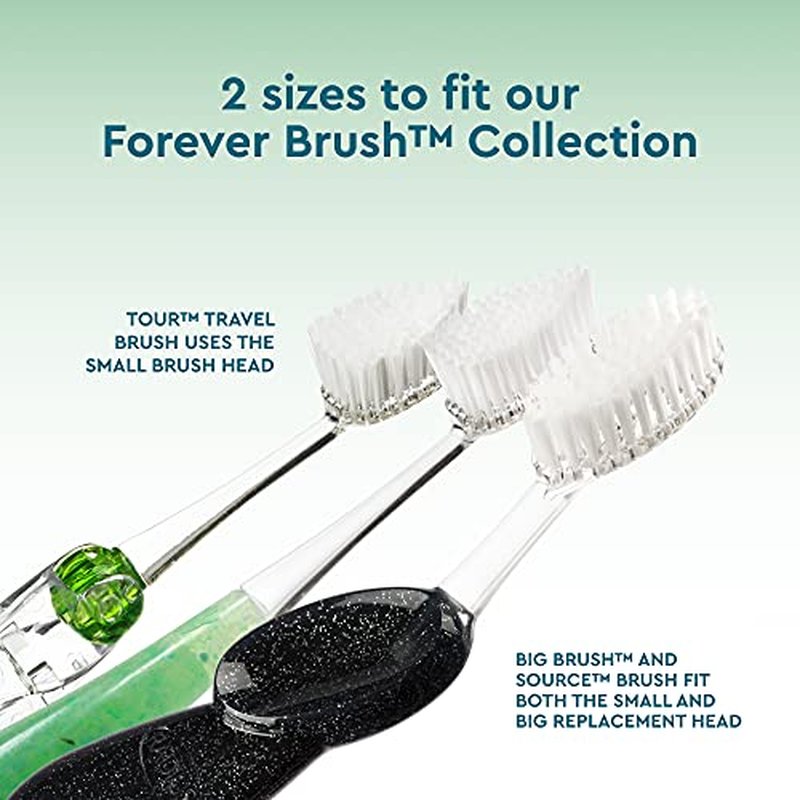 RADIUS Toothbrush Replacement Brush Heads 2-Count Improve Gum Health & Reduce Gum Issues - Medium - Pack of 6