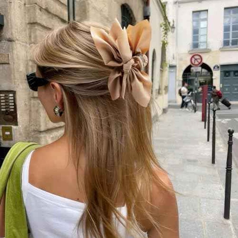 Bow Claw Clips Bow Hair Clips Black White Brown 4PCS Big Hair Bows for Women Butterfly Styling Large Hair Clips for Thick Hair for Girls Hair Accessories for Teen