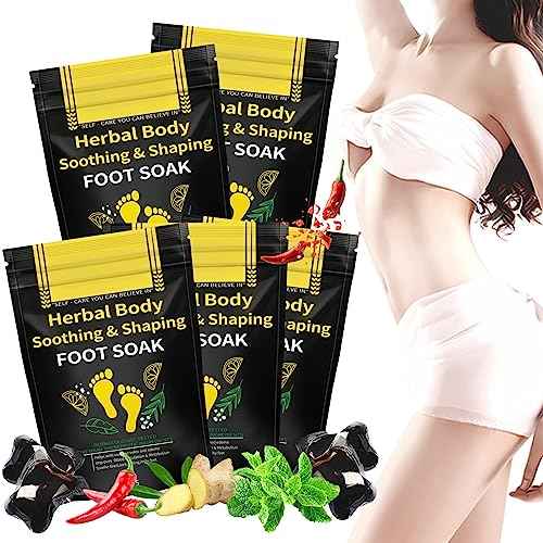 25PCS Herbal Body Detox Foot Soak Beads, Detox & Shaping Cleansing for Men and Women, Daily Rebody Body Detoxingherbs Foot Soak Beads for a Relaxing and Soothing Experience (5 Pack /25 PCS)