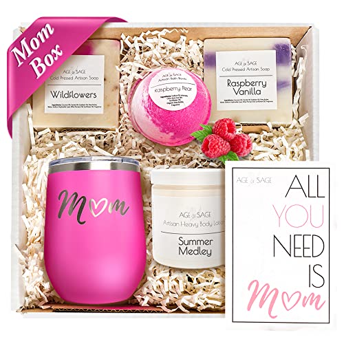 Mom Spa Gift Basket for Women - Self Care Basket, Relaxation, Pampering Gifts for Girlfriend, Wife, Mom, Sister, Friends - Birthday Bundles, Mothers Day, Anniversary, Valentines Day Gift Set for Her