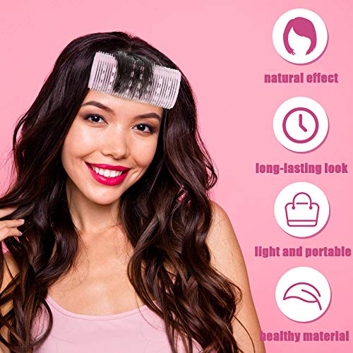 WILLBOND 4 Pcs Long Hair Rollers for Bangs Aluminum Core Curlers Thermal Self Grip Roller for Long and Medium Hair Women Hairstyle(4.7 x 2 Inch,Rose Red, Light Pink, Purple, Black)