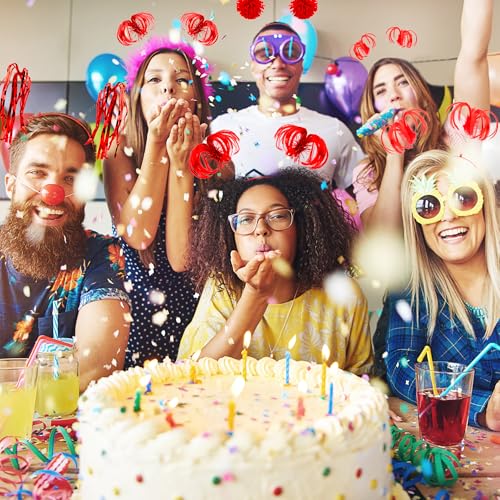 COCIDE 12Pcs Pom Pom Headbands Party Headbands Tinsel Wrapped Ponytails Headbopper Headwear for Birthday Festival