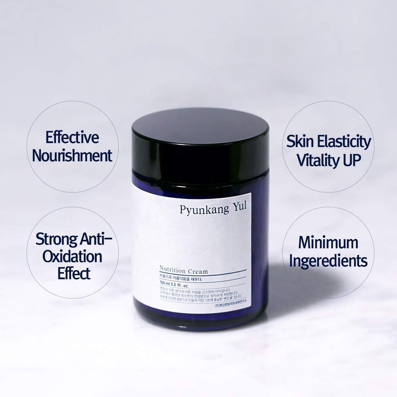 PYUNKANG YUL Nutrition Cream - Korean Skin Care Face Cream - Facial Moisturizer for Dry and Combination Skin Types - Healthy Natural Ingredients Shea Butter, Macadamia Deeply Moisturize Skin 3.4 Fl oz