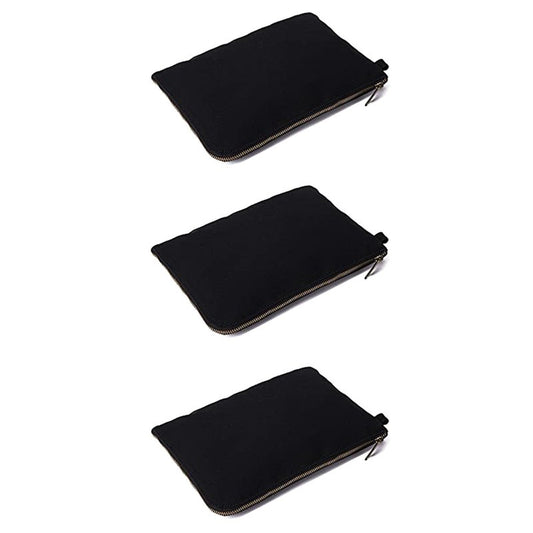 YONBEN Zipper Pouch Storage Bag Simple and Stylish Women's Cosmetic and Travel Bag (Black-improved-3)