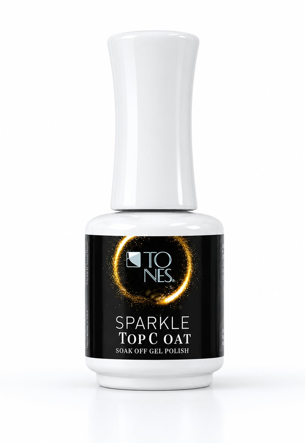 TONES Sparkle Gold Top Coat Gel Polish, Soak Off UV/LED No Wipe Top Coat, High Shine Long Lasting Gloss Finish for Nail Art & Salon Manicure, 16ml / 0.56 fl. oz