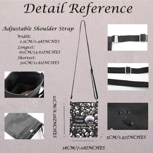 MNIGIU Anime Inspired Gift Anime Cosmetic Bag Anime Lover Gift Anime Themed Gift (TakenBlack)