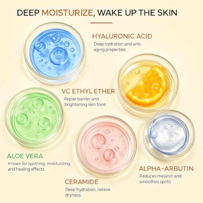 Vitamin C Serum for Mature Skin with Hyaluronic Acid, and Aloe Vera - Hydrating, Lifting, Face Wrinkle & Age Spot Reduction, Anti-Aging Skincare, (1.7 fl oz)