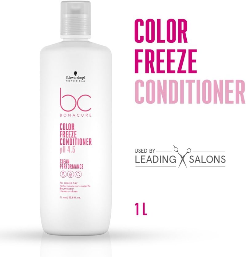 Schwarzkopf Professional Color Freeze Conditioner - pH 4.5, 1000 ml | Color Protection & Shine