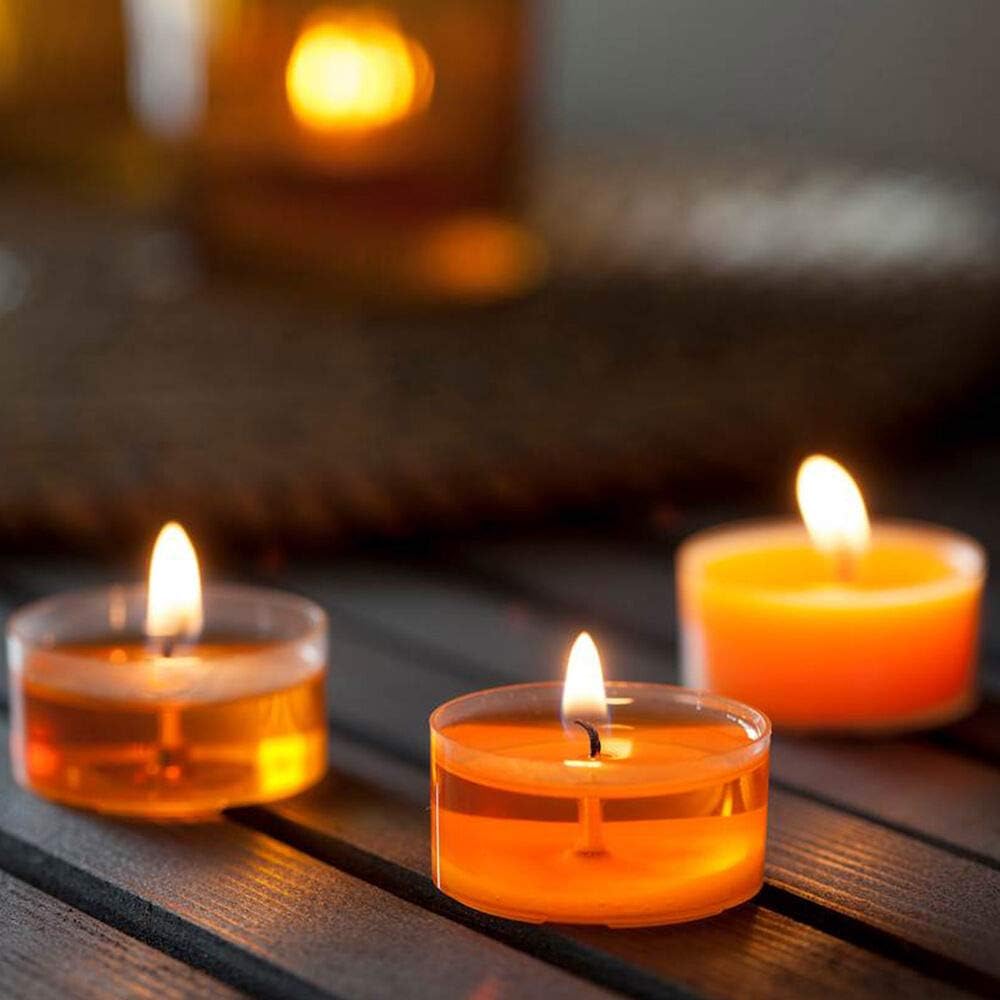 Morning Breeze Scented Tealights - Spaas 24 Clear Cup Candles, 4.5 Hour Burn Time