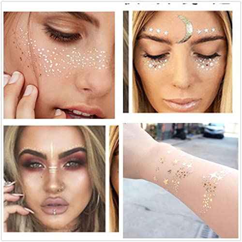 Multi-Row Gold Coins Belly Dance Wrap & Hip Scarf, Simple Classical Style -Black 128 Gold Coins Dance Skirt and Face Tattoo Sticker Metallic Temporary Transfer Tattoo