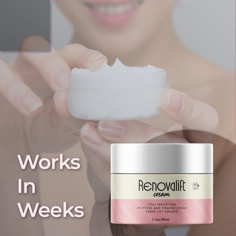 Renovalift Face Cream, Renovalift Skin Cream with All Natural Ingredients, Advanced Facial Moisturizer For Face and Neck, Premium Uplifting & Firming Crème for Women Supporting Healthy Skin (2.5 oz.)