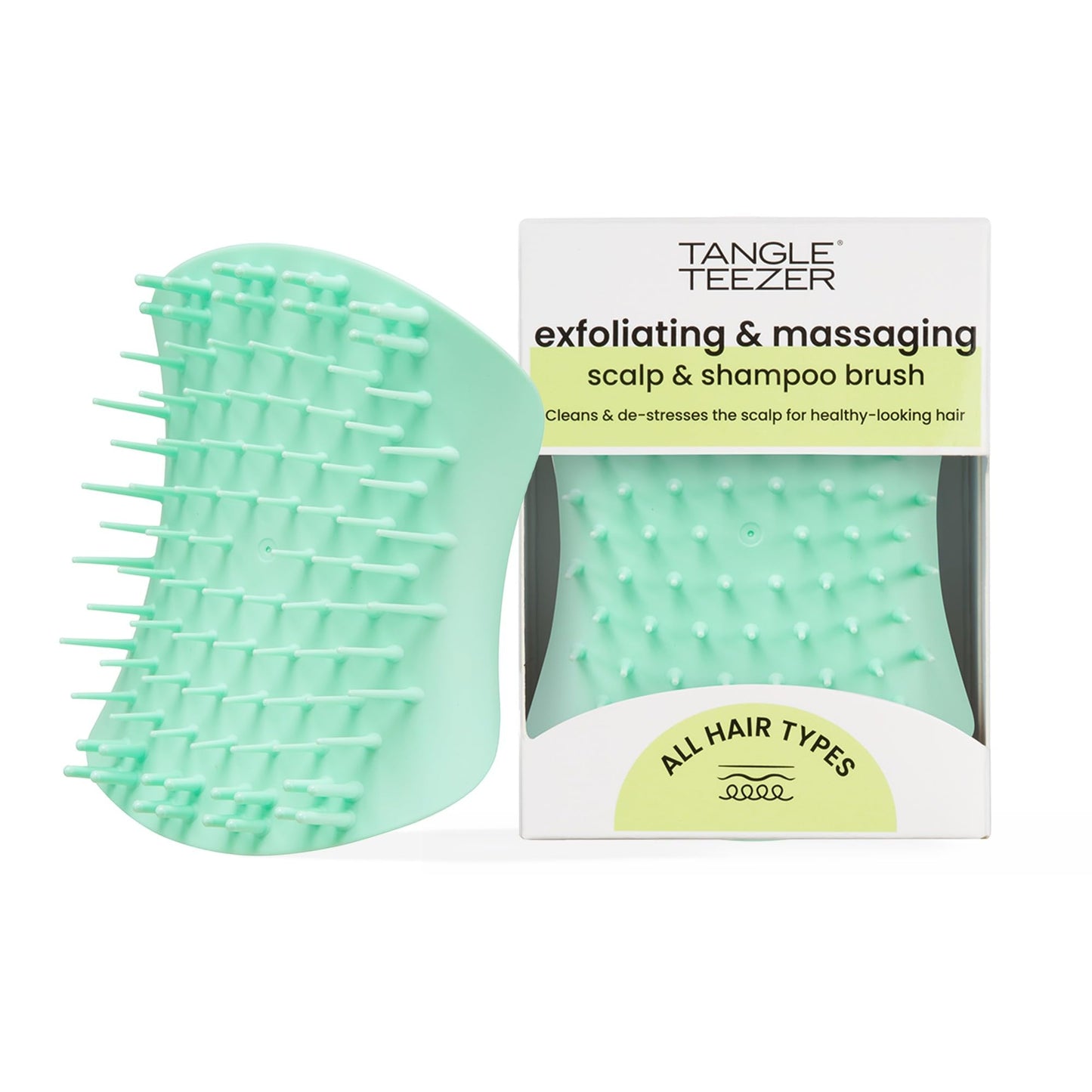 Tangle Teezer Scalp & Shampoo Hairbrush, to Exfoliate, Massage, and Cleanse, for All Hair Types, Mint