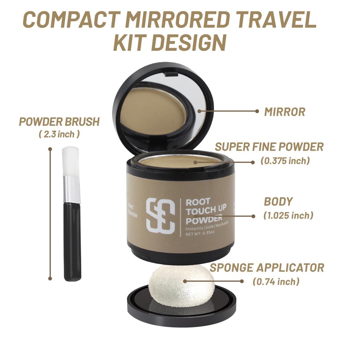 SOVONCARE Instantly Hairline Powder-Maycheer Conceals Gray Hair Loss Shadow Coverage Magic Color Root Touch Up for Women & Men