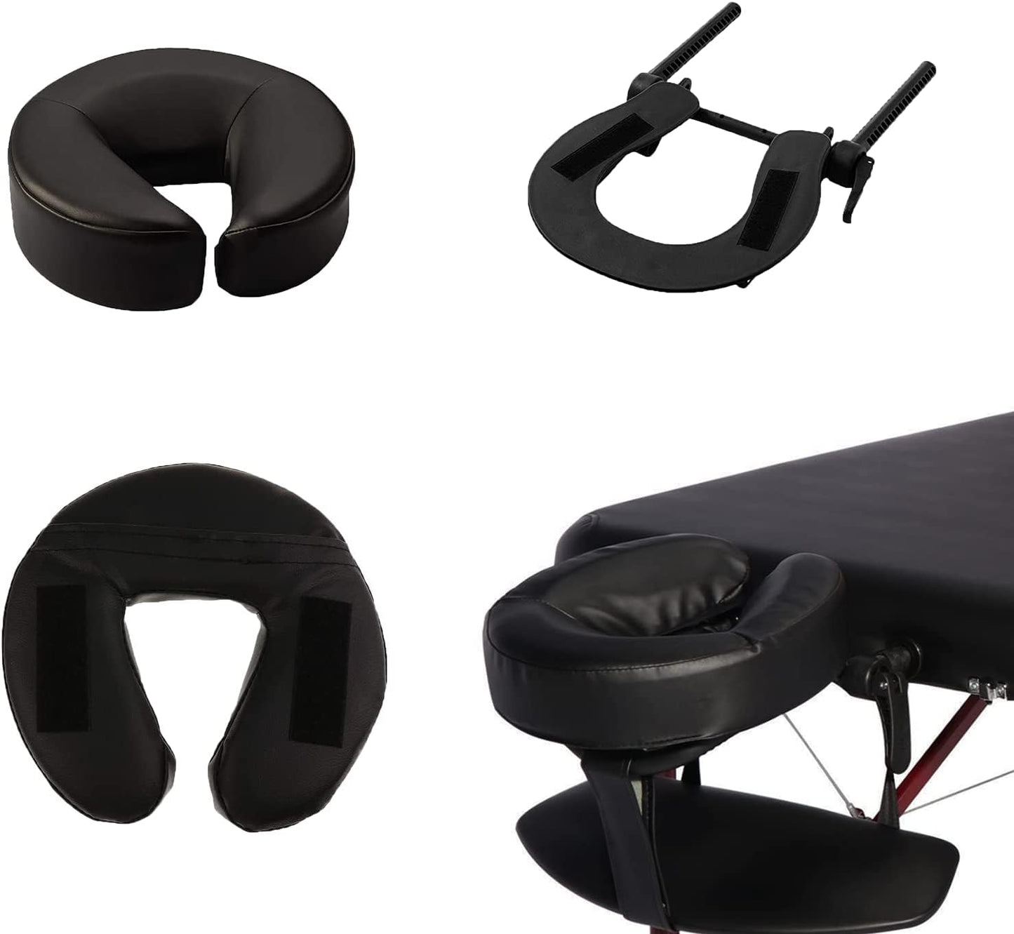 AYDZWJM Universal Massage Table Face Cradle & Cushion, Adjustable Massage Chair Spa Bed Headrest & Face Pillow Support, Elastic Memory Foam Face Pillow Set Massage Table Accessories Massage Equipment