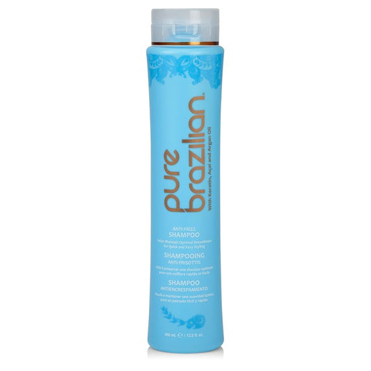 Pure Brazilian - Anti Frizz Daily Shampoo - Salt-Free, Color Safe, With Keratin, Argan Oil, and Acai to Prolong Treatment and Keep Hair Smooth For Longer
