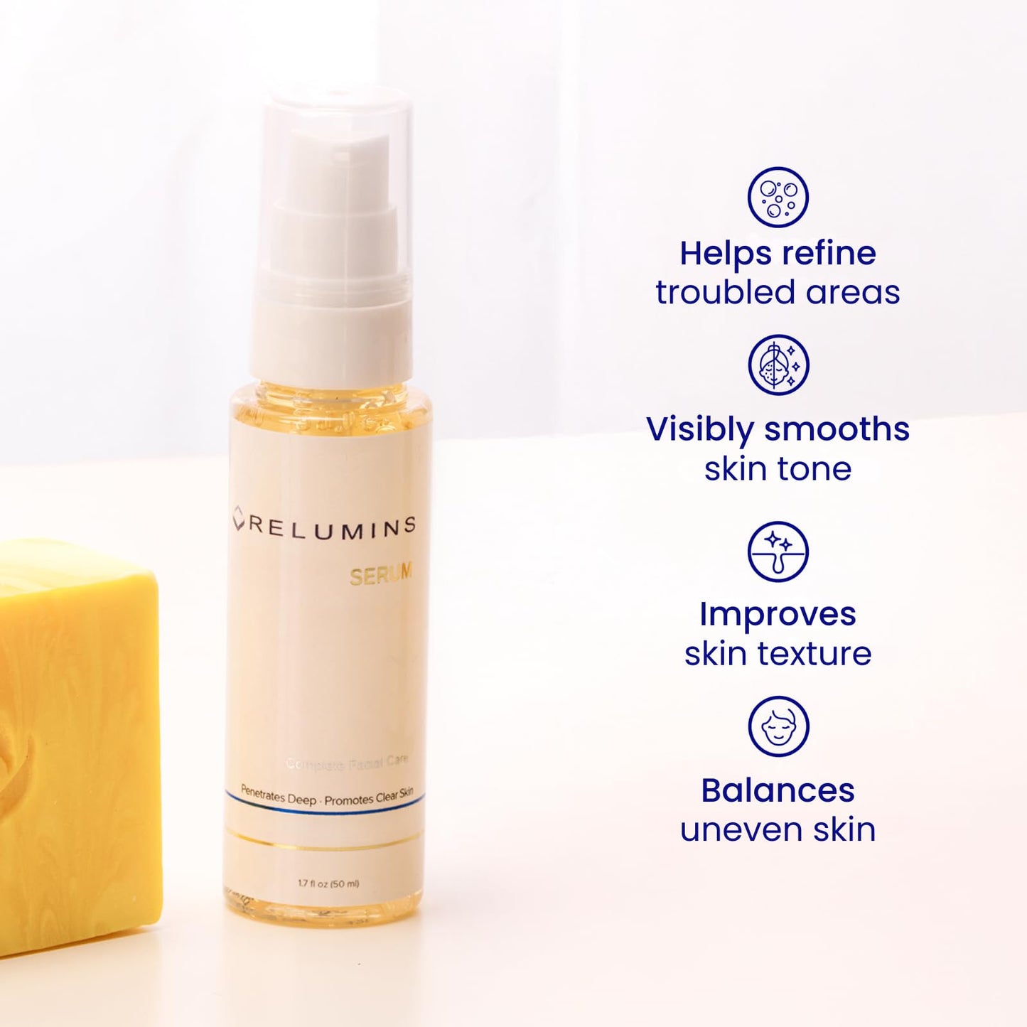 Relumins Pro Clear Serum with Blemish Fighting Natural, for a Glowing Summer Skin – Advanced Formula for Clear, Healthy-Looking Skin (50ml)