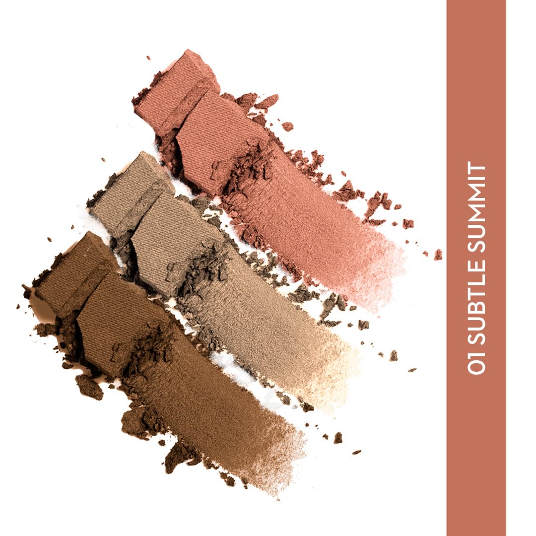 SUGAR Cosmetics Contour De Force Face Palette for Makeup Includes Matte Bronzer, Highlighter & Blush Makeup Palette with Built-in Mirror - 2 g (Pack of 1) 01 Subtle Summit - Face Pallete