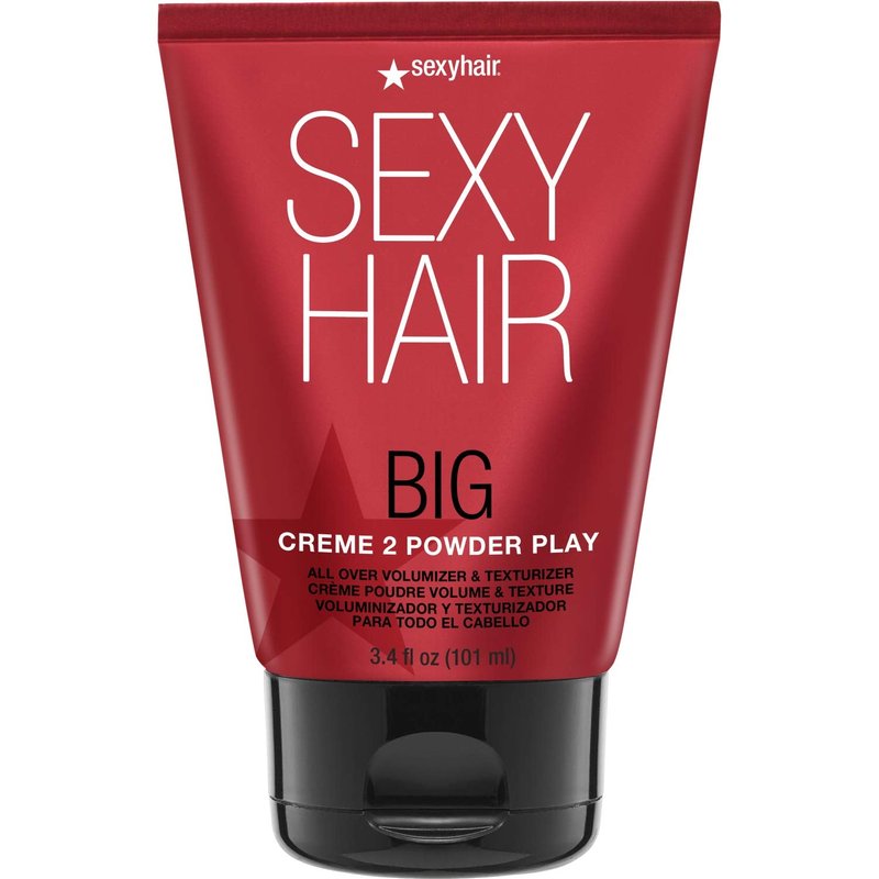 SexyHair Big Creme 2 Powder Play Volumizer & Texturizer - 3.4 Oz | Up to 100% More Volume for All Hair Types